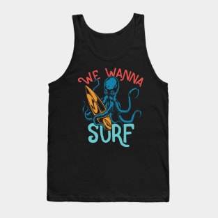 Surfing Octopus Tank Top